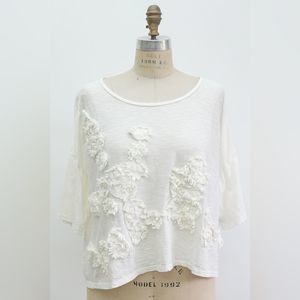 Krista Larson Anemone Crop T-shirt Short Sleeve One Size boho Lagenlook